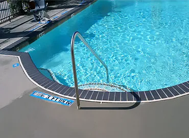 Pool deck concrete refinishing